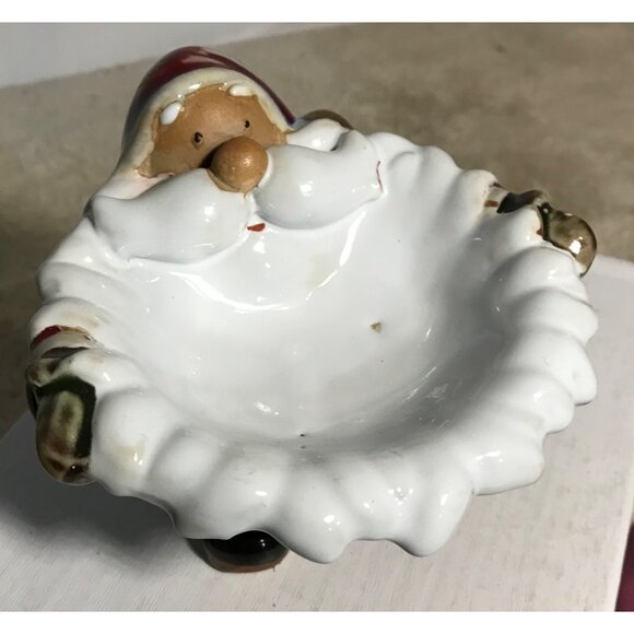 Santa Claus Candy Dish Soap Holder Figurine Christmas Decor Festive - Picture 2 of 8